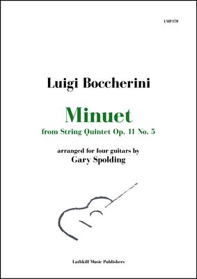 cover of Minuet from String Quintet Op. 11 No. 5 by Boccherini arranged for guitar orchestra by Gary Spolding