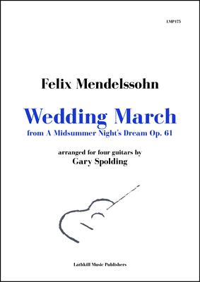cover of Wedding March by Mendelssohn arranged for guitar orchestra by Gary Spolding