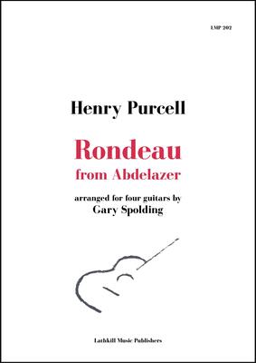 cover of Rondeau from Abdelazer by Purcell arranged for four guitars by Gary Spolding - free sheet music